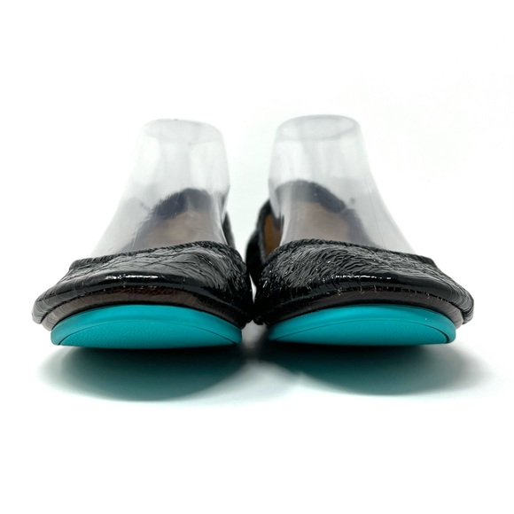 Tieks Black Patent Croc Embossed Ballet Flats Size 9 - Picture 3 of 8